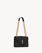 Ysl Envelope Medium in Quilted Grain De Poudre Embossed Leather - Image 2